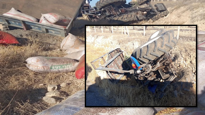 Şanlıurfa Birecik'te Traktör Kazası Sürücü Ölümden Döndü!